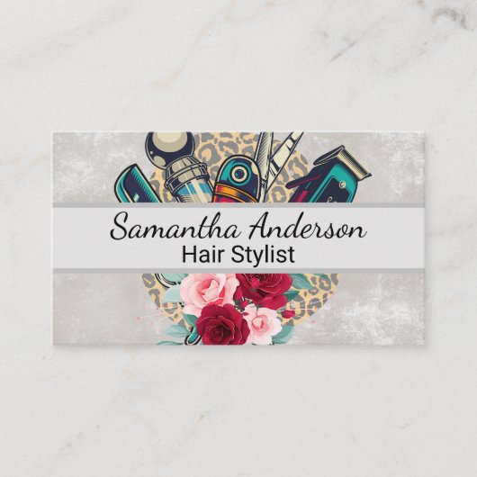 Barber Clippers Schere | Rose Visitenkarte (Vorderseite)
