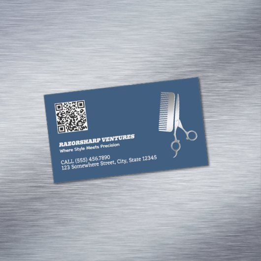 Barber Custom QR Magnetische Visitenkarte (Beispiel)