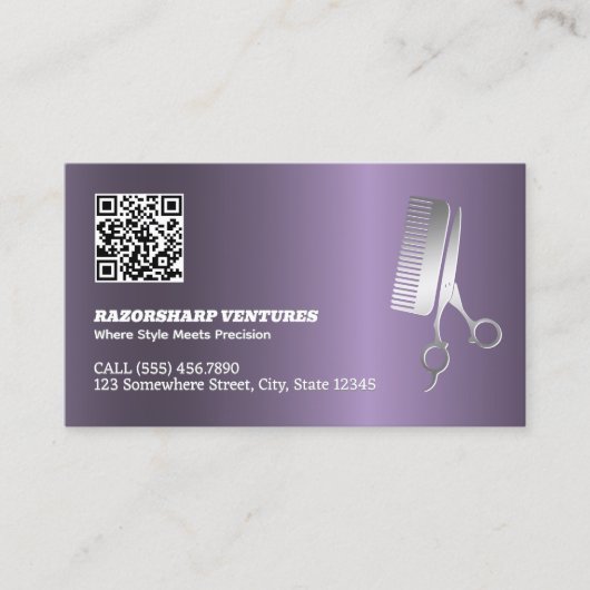 Barber Custom QR Visitenkarte (Vorderseite)