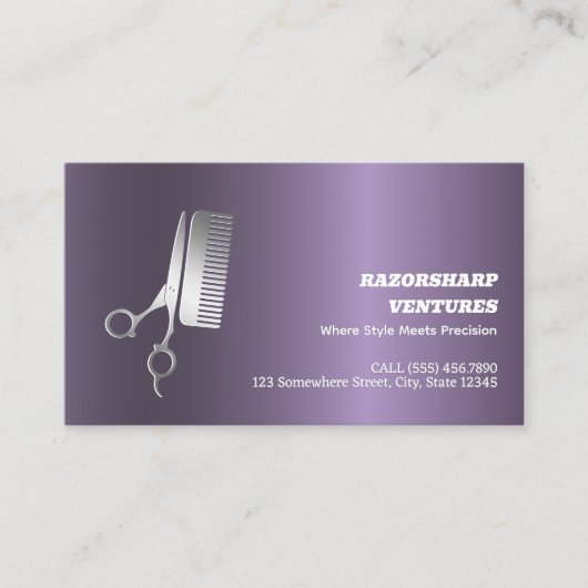Barber Custom QR Visitenkarte (Vorderseite)