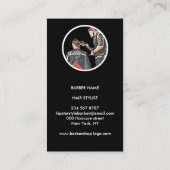 Barber Cutting Hair Illustration Visitenkarte (Rückseite)