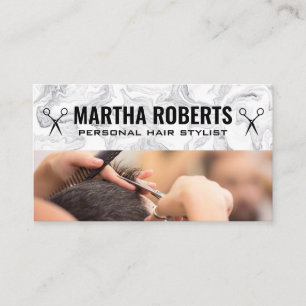 Barber Cutting Hair   Salon Scissors Visitenkarte