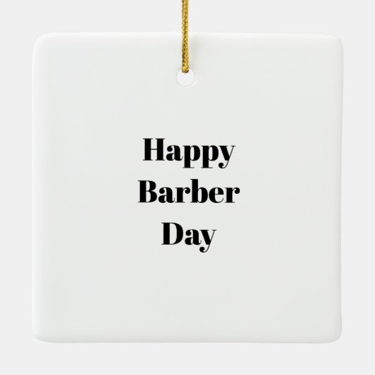 Barber Day Ornament (Rückseite)