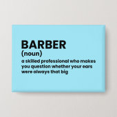 Barber Definition Joke Button (Vorderseite)