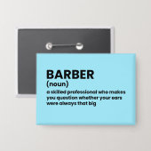 Barber Definition Joke Button (Vorderseite/Rückseite)