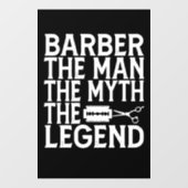 Barber Der Mann 2024 Fensteraufkleber (Blatt)
