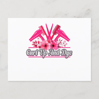 Barber Design, Scissors, Comb, Hair Dryer Postkarte