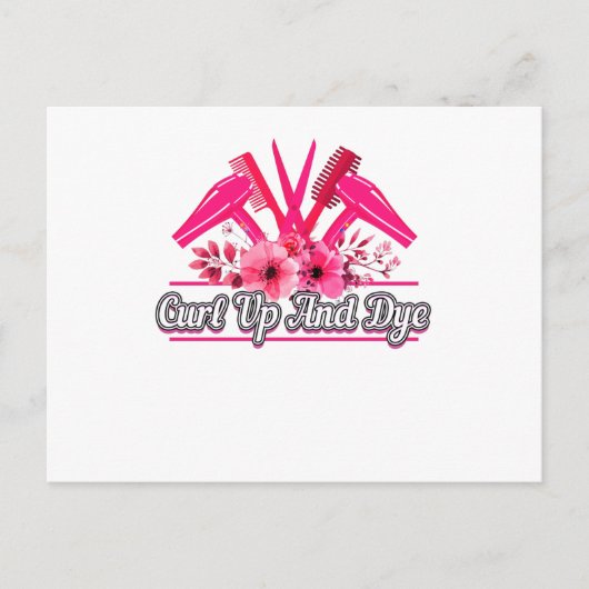 Barber Design, Scissors, Comb, Hair Dryer Postkarte (Vorderseite)