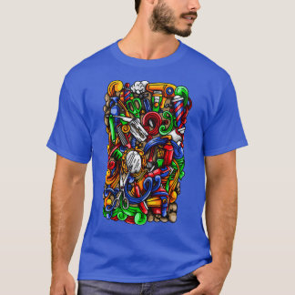 Barber Doodle Illustration T-Shirt