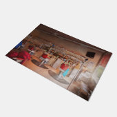 Barber - Eddie's Friseur Fußmatte (Schrägansicht)