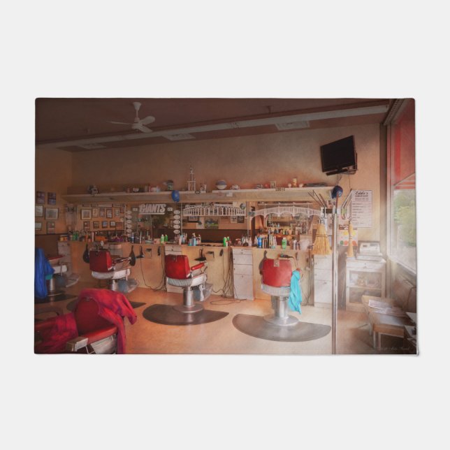 Barber - Eddie's Friseur Fußmatte (Vorderseite)