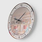 Barber - Eddie's Friseur Große Wanduhr (Winkel)