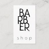 Barber einfache moderne Typografie schwarzweiß Visitenkarte (Vorderseite)