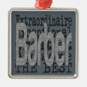 Barber Extraordinaire Silbernes Ornament