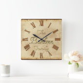 BARBER Family Clan Wiedersehen benutzerdefinierte Quadratische Wanduhr (Zuhause)