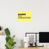 Barber Funny Definition Wall Art Poster (Heimbüro)