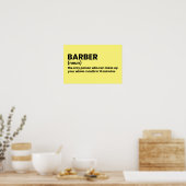 Barber Funny Definition Wall Art Poster (Küche)