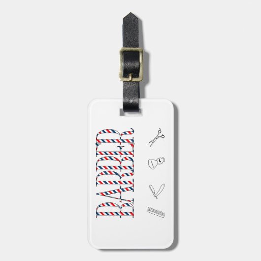 Barber Gepäckanhänger (Vorderseite vertikal)