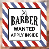 Barber Gewollt In Barbershop-Hilfe anwenden Gewoll Fensteraufkleber (Blatt 2)