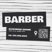 Barber Google Maps QR Mini Visitenkarte