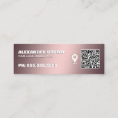 Barber Google Maps QR Mini Visitenkarte (Rückseite)