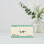 Barber Green Stripes Visitenkarte (Stehend Vorderseite)
