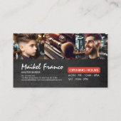 Barber Haar Shop King Crown Barber Pole FOTO Treuekarte (Rückseite)