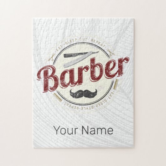 Barber Hair Hustler Friseur Retro Friseur Puzzle (Vertikal)