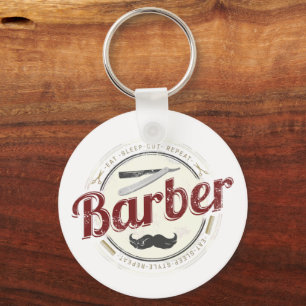 Barber Hair Hustler Friseur Retro Friseur Schlüsselanhänger