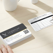 Barber Hair Salon Scissors Black Gold Ernennung Visitenkarte