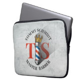 Barber Hair Shop King Crown Barber Pole Hair Salon Laptopschutzhülle (Vorderseite Links)