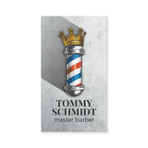 Barber Hair Shop Royal Crown Barber Pole QR Code