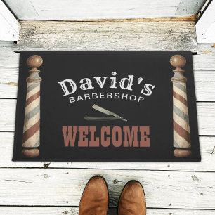 Barber Hair Stylist Barbershop Willkommen Fußmatte