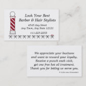 Barber Hair Stylist Customer Loyalty Punch Card - Treuekarte (Vorne/Hinten)