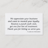 Barber Hair Stylist Customer Loyalty Punch Card - Treuekarte (Rückseite)