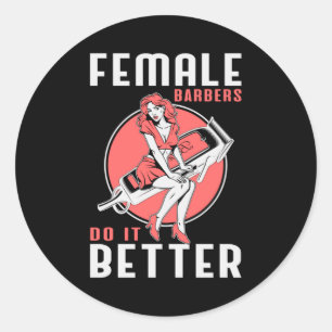 Barber Hair Stylist Friseur Friseursalon Geschenk Runder Aufkleber