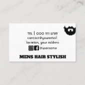 Barber Hair Stylist Moderne Mode Barber Visitenkarte (Rückseite)