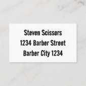 Barber Hair Visitenkarte (Rückseite)