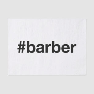 BARBER Hairdresser Hashtag Seidenpapier