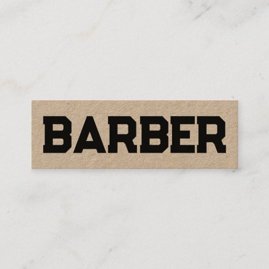 Barber Hairdresser QR Mini Visitenkarte (Vorderseite)