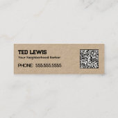 Barber Hairdresser QR Mini Visitenkarte (Rückseite)