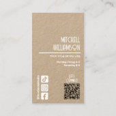 Barber Hairdresser Salon Visitenkarte (Rückseite)