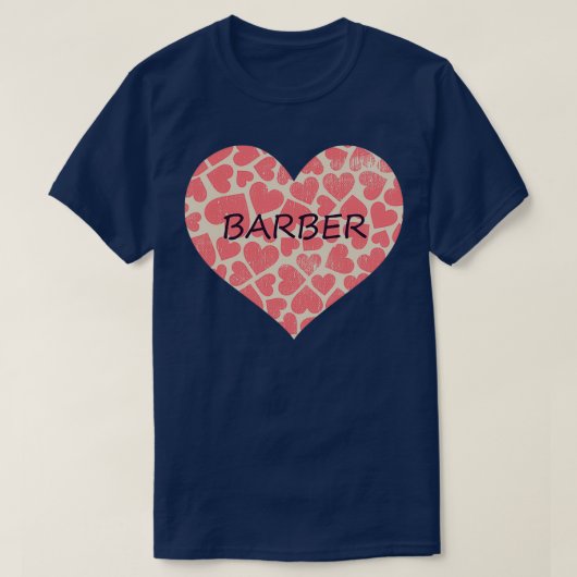 Barber Heart I Liebe mein Barbier T-Shirt (Design vorne)