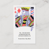 Barber King of Diamonds Hair Stylist Friseur B Visitenkarte (Rückseite)