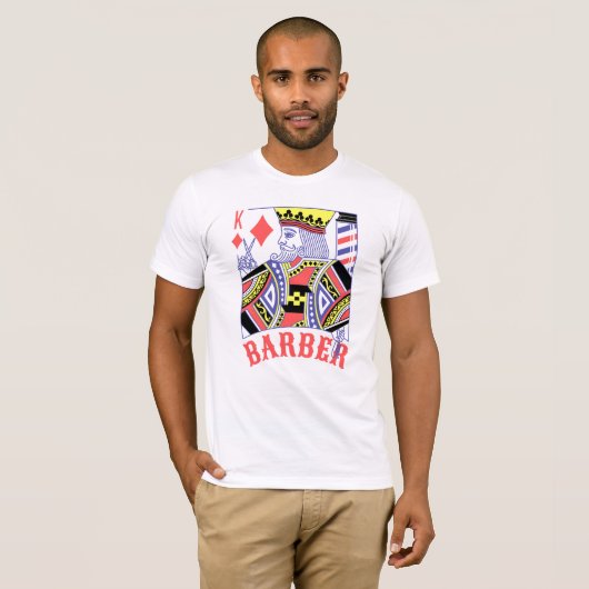 Barber King of Diamonds Hair Stylist Friseur T-Shirt (Vorne ganz)