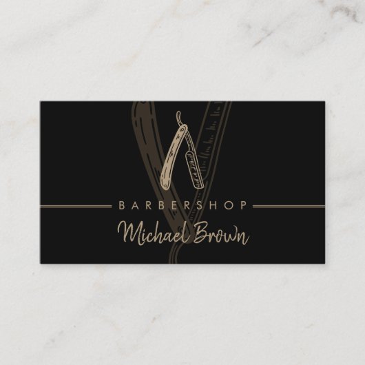 Barber-Logo Visitenkarte (Vorderseite)