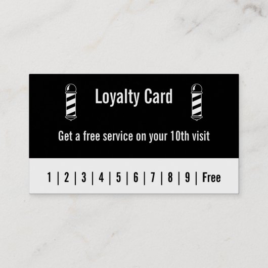 Barber Loyalty Card Visitenkarte (Rückseite)