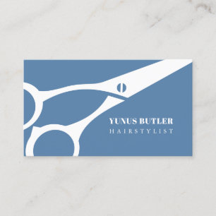Barber Minimalistische Schere Haar Stylist Dusty B Visitenkarte