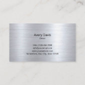 Barber Modern Black Scissors Haare Stylist Visitenkarte (Rückseite)