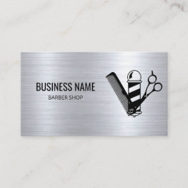 Barber Modern Hair Stylist Schere Barber Pole Visitenkarte